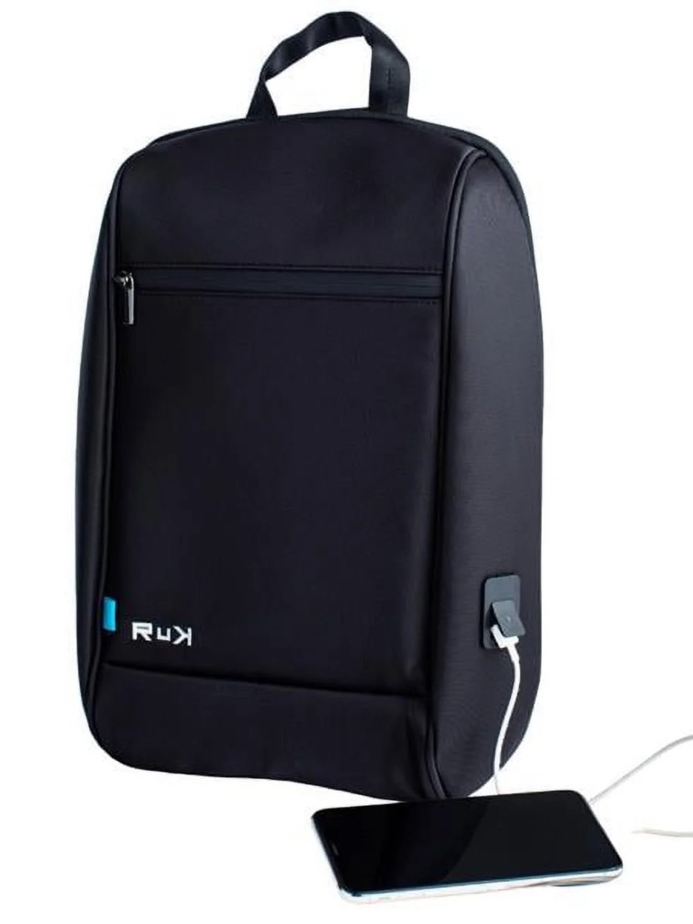 USB Charging Black Men's Backpack
